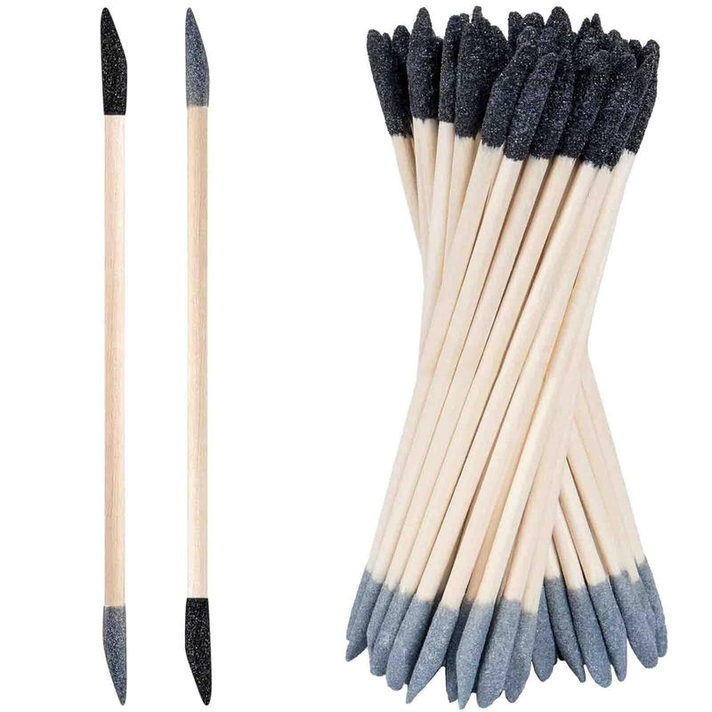 Nokiils 50 Pcs Sanding Sticks, Double End Matchsticks Sanding Twigs, Fine Detailing Sanding Tools for Tight Spaces Plastic Models Wood, 120/280 Grit 5.4 x 0.2 Inch - Image 1